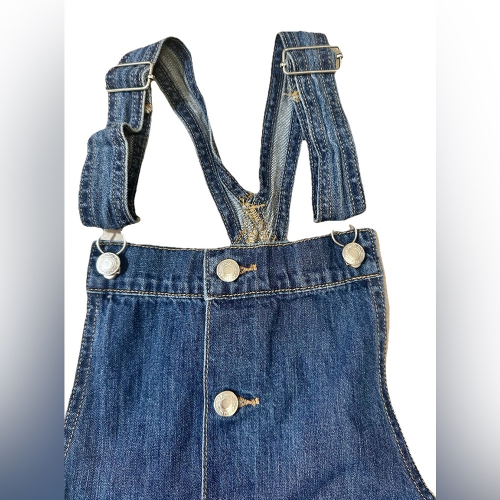 American Eagle Denim Jumper S Raw Hem Cottagecore Jean Dress Pinafore Country - Picture 4 of 11